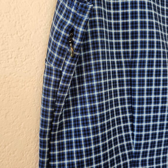 DBY Ltd Junior's Sleeveless Square Neck Dress Size 11 Blue Plaid - Picture 5 of 6